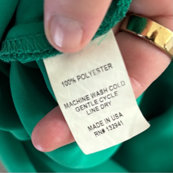 amanda uprichard samba green halter draped dress - Picture 6 of 7